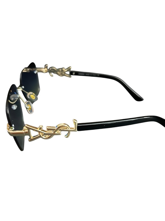 Generic Accessories - Rimless Blue Gradient Women’s Sunglasses with Gold Bridge